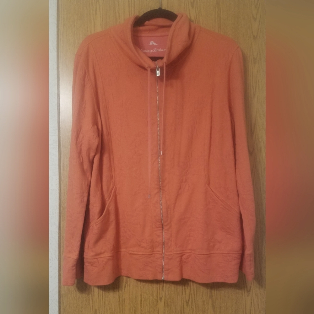 Tommy Bahama Coral Zip-Up Jacket Size XL
